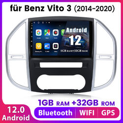 10" 1+32GB WIFI Autoradio Android Navi GPS DAB+ Für Mercedes Vito W447 2014-2020