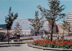 Ansichtskarte Gera - Blick zum Interhotel Gera