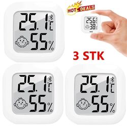 3x Digitales Thermo-Hygrometer Thermometer Temperatur Luftfeuchtigkeitsmess B2A8