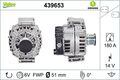 VALEO Lichtmaschine 180 A mit integriertem Regler (439653) für MERCEDES-BENZ