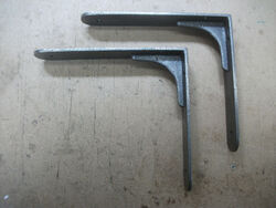 classic industrial style cast iron wall brackets - shelf  -  200mm x 180mm