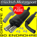 FRIEDRICH MOTORSPORT ANLAGE AUSPUFF für VW Golf 4 1.4l 16V 1.6l+16V 1.6l FSI 1.8