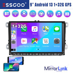 1+32G Autoradio Für VW GOLF 5 6 Polo 6R Touran Caddy Android 13 Carplay NAVI RDS