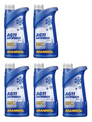 5l Mannol 4111 AG11 Antifreeze Kühlerfrostschutz - Konzentrat 5x1l 