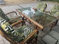 4-tlg. Garten-Lounge-Set mit Kissen Poly Rattan&Massivholz. Einzelverkauf möglic