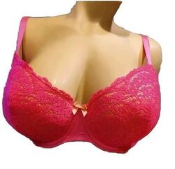 Hunkemöller Bügel BH mit Spitze  pink Gr.85E neuwertig