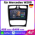 Für Mercedes Benz CLK W209 C-Klasse W203 4G+64G Carplay Autoradio GPS Android 13