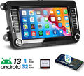 7 Android13 Autoradio GPS WiFi Navi 1+32GB Für Touran Tiguan VW Golf 5 6 Polo 6R