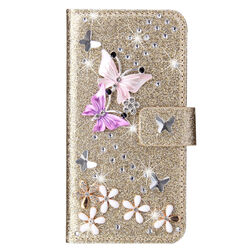 Für Samsung S21 S22 S23 S24 S20 FE Bling Schmetterling Etui Wallet Handy Hülle