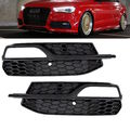 Set Nebelscheinwerfer Blende Schwarz Glanz passt für Audi A3 8V 12-16 nur S-Line