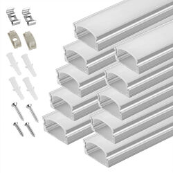 10M LED Profil Aluprofil Alu Leiste Schiene Profile f LED-Streifen Eloxiert