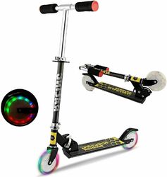 Cityroller Kinderroller mit LED Räder Scooter Tretroller Kickroller Geschenke DE