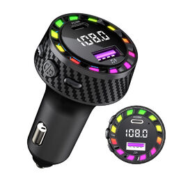 Dual USB Bluetooth5.3 Ladegerät KFZ Adapter FM Transmitter Auto Radio MP3 Player