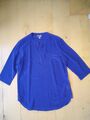 Peter Hahn Seidenreich Bluse 100% Seide Damen Gr. 40 Royalblau