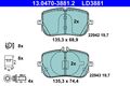 Bremsbelagsatz Scheibenbremse ATE Ceramic 13.0470-3881.2 für MERCEDES GLA H247