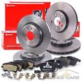 BREMBO SPORT-BREMSSCHEIBEN+BELÄGE VORNE + HINTEN FÜR AUDI A4 8K B8 1.8-3.2 07-16