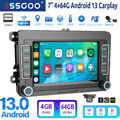 4+64GB Android 13 Autoradio Carplay DSP GPS 4G LTE Für VW Golf 5 6 Touran Tiguan