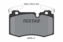 TEXTAR Bremsbelagsatz Scheibenbremse Q+ 2447801 für MINI CLUBMAN R55 R56 R59 R58