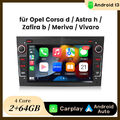 Android13 Autoradio GPS NAV Carplay BT 2+64G Für Opel Corsa C D Astra H Zafira B