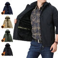 Herren Winterjacke OutdoorJacke Warm Gefüttert Wasserdichte Parka Winter Mantel