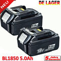 2er-Pack Akku für Makita BL1860B- 2er Set -18v 5.0Ah 197422-4 BL1850 BL1830 DH
