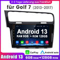 8Kern Android13 Autoradio 6+128G CarPlay Für Golf 7 2013-2017 GPS Navi WIFI DSP