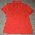 Damen Bluse Kurzarm Rot Raffung Basic Gr. 38 Selection by s.Oliver