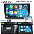 DAB+ Autoradio Android13 Carplay GPS NAVI SWC 2+64G Für Skoda Fabia II 2008-2013