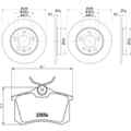 HELLA PAGID BREMSENSET HINTEN passend für VW GOLF 4 BORA AUDI A3 TT OCTAVIA