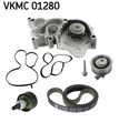 SKF Wasserpumpe + Zahnriemensatz VKMC 01280 für VW GOLF 7 5G1 BQ1 BE1 BE2 BA5 B8