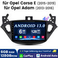 6+128GB Android 13.0 CarPlay Autoradio GPS NAVI Für Opel Corsa E 2015-2019 Adam