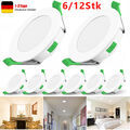 6/12x LED Einbaustrahler Decken Leuchte Flach Strahler Dimmbar 230V Einbau Spot