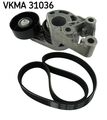 SKF Keilrippenriemensatz VKMA 31036 für SKODA AUDI A2 POLO FABIA VW FOX SEAT 4 1