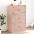 Sideboard Kommode Schrank Anrichte Metallschrank Highboard Rosa Stahl vidaXL