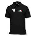 Italien Italia T-Shirt Flagge Optional mit Name und Zahl Polo-Shirt ohne Namen