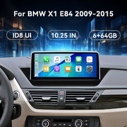 Android 14 Autoradio CarPlay WIFI 4G LTE 6+64GB iDrive GPS Navi für BMW X1 E84