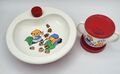 Emsa Mainzelmännchen Kinder Geschirr ZDF 1982 Gedeck Vintage Sammler Selten