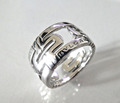 Bvlgari Ring "Parentesi" 18 Karat Weissgold Gr. 55