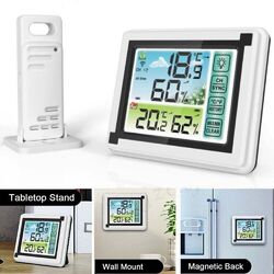 Funk Wetterstation Farbdisplay Thermometer Hygrometer mit 1 Innen Außen Sensor