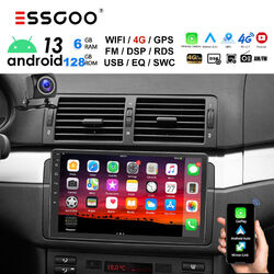 9" Für BMW 3er E46 318 320 Apple Carplay 6+128G Android13 Autoradio GPS NAVI Cam