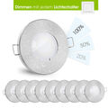 10 x linovum® Feuchtraum LED Einbauspot IP65 fourSTEP Dim 5W neutralweiß flach