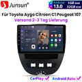 Für Peugeot 107 Citroen C1 Toyota Aygo Autoradio Android13 GPS WIFI BT RDS DAB+