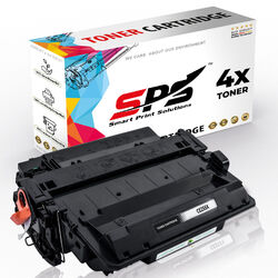 4x Toner 55X CE255X Schwarz Kompatibel für HP Laserjet Enterprise P3015 Drucker