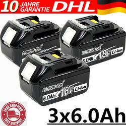 3X 6AH Ersatz Original Akku Für Makita BL1860B 18V LXT Li-ion BL1850B BL1830 LED