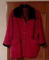 DAMEN LONGJACKE/ MANTEL , ROT / SCHWARZ , GR. 42 , NEUWERTIG