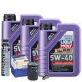 Motoröl 5W40 LIQUI MOLY 3L+MAHLE Ölfilter+Cera Tec+Ölablassschraube