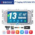 Carplay Android 13 DAB+ Autoradio GPS Kam 32G Für Ford Focus C-Max Mondeo Galaxy