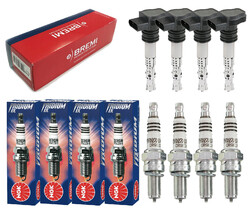 4x BREMI Zündspule +4x NGK Zündkerze Iridium IX passend für Mazda 323 F VI BJ