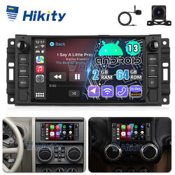 2+64GB Android 13 Autoradio Apple CarPlay GPS Navi WIFI Für Jeep Wrangler III JK