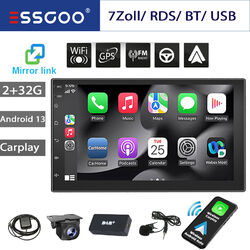 Carplay Android 13 Autoradio 7" 2 DIN DAB+ GPS Navi BT KAM MIK WIFI RDS FM 2+32G